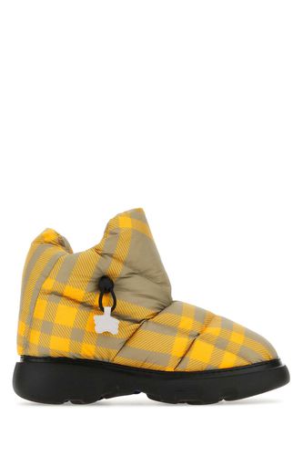 Printed Polyester Pillow Check Ankle Boots - Burberry - Modalova