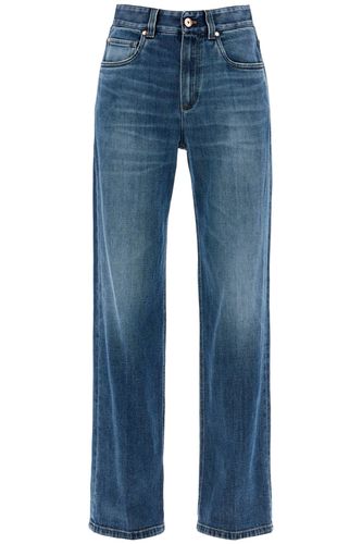 Blue Cotton Demim Jeans - Brunello Cucinelli - Modalova