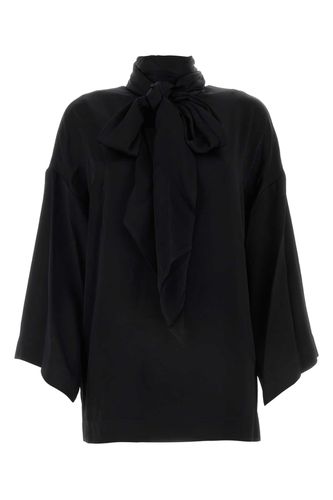 Saint Laurent Black Satin Blouse - Saint Laurent - Modalova