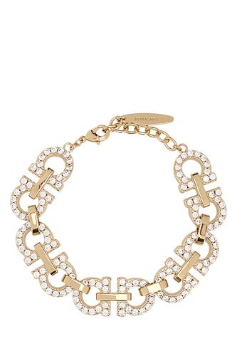 Gold Metal Gancini Bracelet - Ferragamo - Modalova