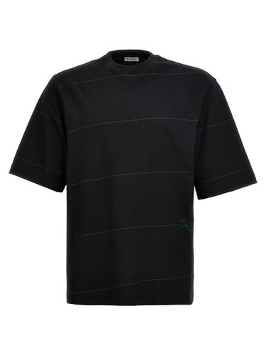 Logo Embroidery Striped T-shirt - Burberry - Modalova