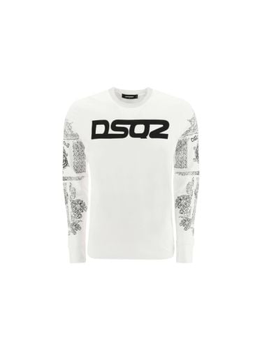 Long-sleeved T-shirt With Prints - Dsquared2 - Modalova