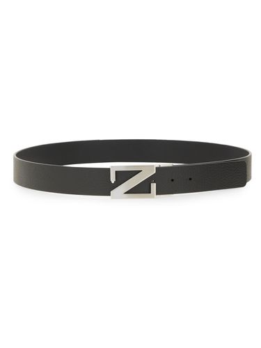 Reversible Belt With Monogram z Buckle - Zegna - Modalova