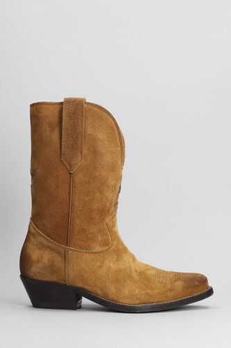 Wish Star Texan Ankle Boots In Color Suede - Golden Goose - Modalova