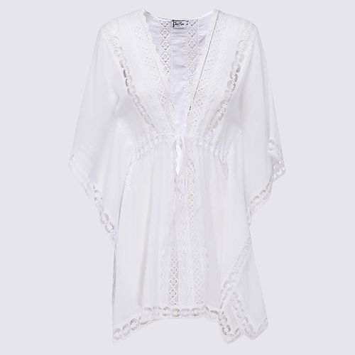Charo Ruiz White Cotton Blend Dress - Charo Ruiz - Modalova