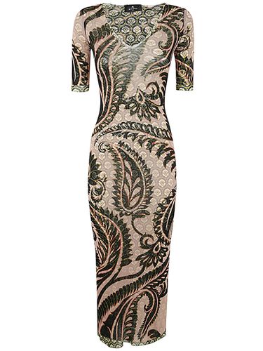 Etro Printed Tulle Midi Dress - Etro - Modalova