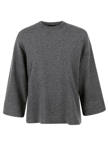 Crewneck Plain Long-sleeved Top - Fabiana Filippi - Modalova