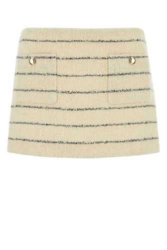 Embroidered Bouclã Mini Skirt - Miu Miu - Modalova