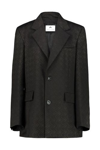 Moon Diamond Jacquard Tailoring Boxy Suit Jacket - Marine Serre - Modalova