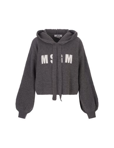 Wool Cashmere Hooded Sweater - MSGM - Modalova