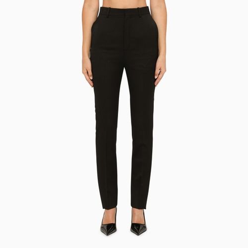 Saint Laurent Wool Satin Trousers - Saint Laurent - Modalova