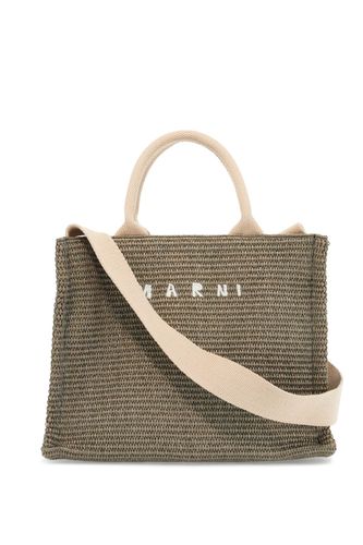 Small Fabric Rafia Effect Shopping Bag - Marni - Modalova