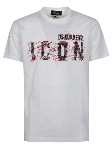 Icon Scribble Cool Fit T-shirt - Dsquared2 - Modalova