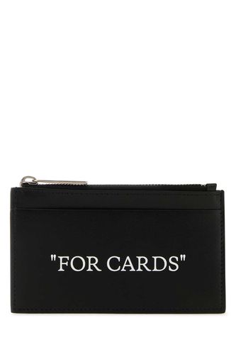 Off-White Black Leather Card Holder - Off-White - Modalova