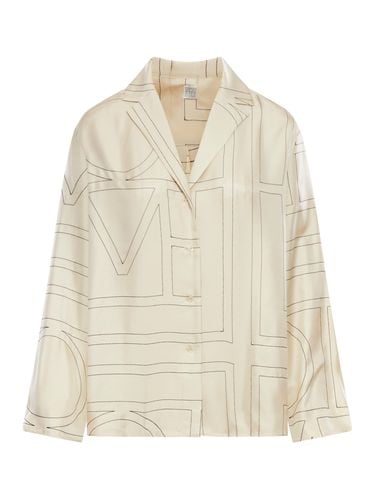 Totême Silk Shirt With Monogram - Totême - Modalova