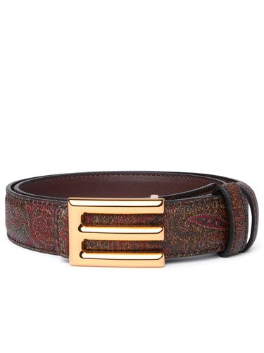 Etro Brown Leather Belt - Etro - Modalova