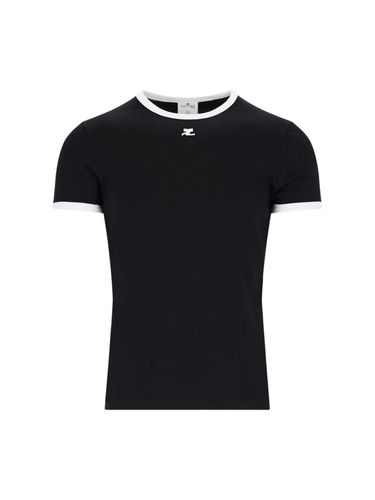 Courrèges contrast T-shirt - Courrèges - Modalova