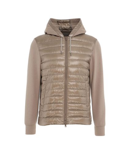 Quilted Knitted-panel Down Jacket - Herno - Modalova