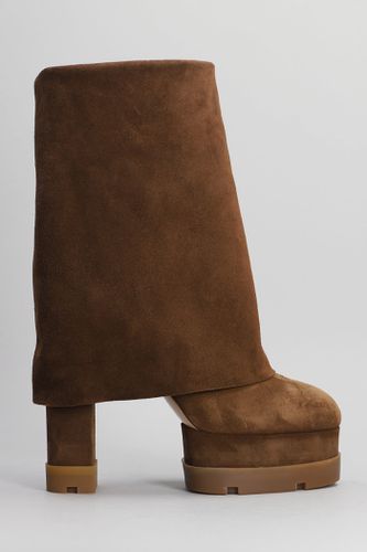 Nancy High Heels Boots In Suede - Casadei - Modalova