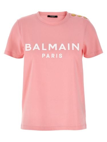 Balmain Gold Button T-shirt - Balmain - Modalova