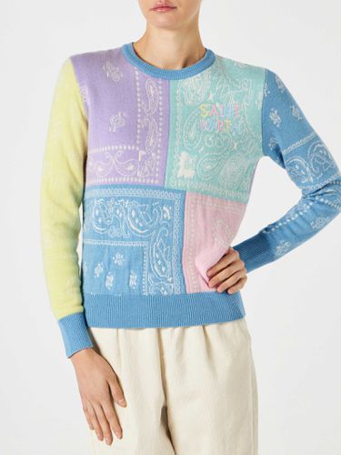 Woman Brushed Sweater With Bandanna Print - MC2 Saint Barth - Modalova