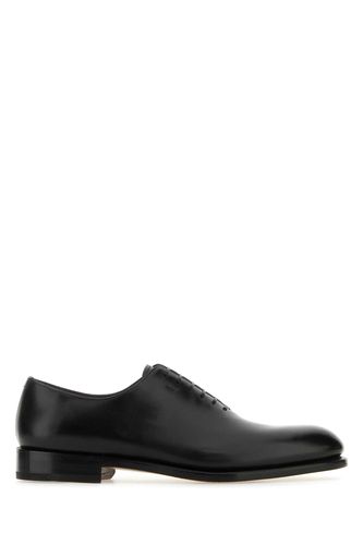 Black Leather Angiolo Lace-up Shoes - Ferragamo - Modalova