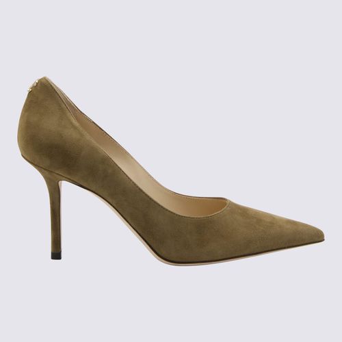 Caper Green Suede Love Pumps - Jimmy Choo - Modalova