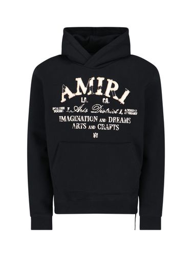 AMIRI distressed Logo Hoodie - AMIRI - Modalova