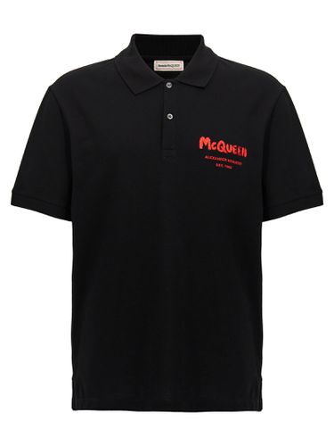 Graffiti Polo Shirt - Alexander McQueen - Modalova