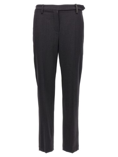 Stretch Cool Wool Trousers With Cigarette Cut - Brunello Cucinelli - Modalova