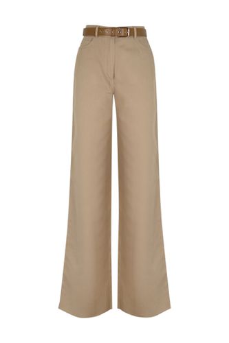 Pantalone In Drill cobalto - Max Mara Studio - Modalova