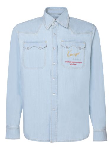 Kenzo Western Light Blue Shirt - Kenzo - Modalova