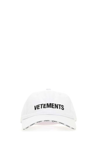 VETEMENTS White Cotton Baseball Cap - VETEMENTS - Modalova