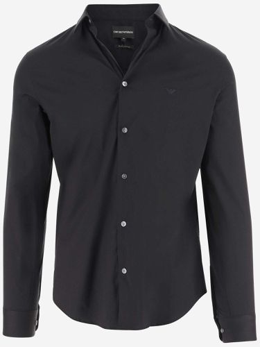 Logo-embroidered Buttoned Shirt - Emporio Armani - Modalova