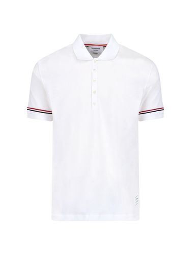 Tricolor Detail Polo Shirt - Thom Browne - Modalova