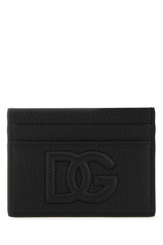 Black Leather Card Holder - Dolce & Gabbana - Modalova