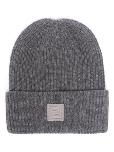 Fendi Logo Patch Beanie - Fendi - Modalova