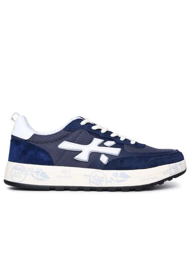 Nous Blue Leather And Fabric Sneakers - Premiata - Modalova