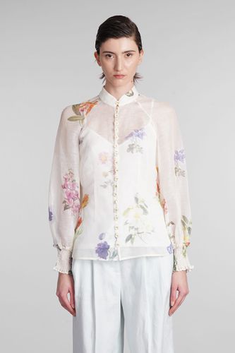 Zimmermann Blouse In Beige Linen - Zimmermann - Modalova