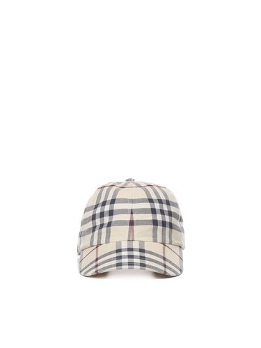 Baseball Cap With Check Print - Burberry - Modalova