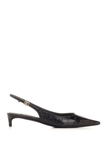 Crocodile Effect Slingback - Dolce & Gabbana - Modalova