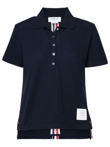 Thom Browne Navy Cotton Polo Shirt - Thom Browne - Modalova