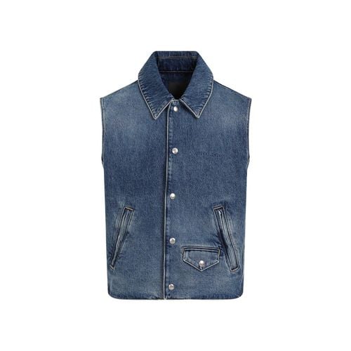 Logo Embroidered Denim Vest - Givenchy - Modalova