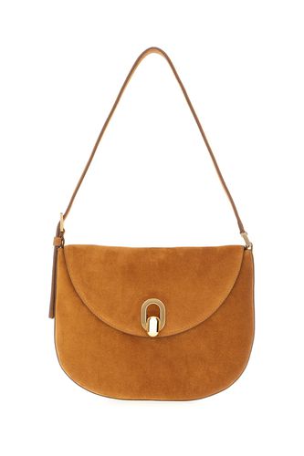 Caramel Suede Brooklyn Shoulder Bag - Savette - Modalova