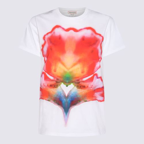 White Multicolour Cotton T-shirt - Alexander McQueen - Modalova