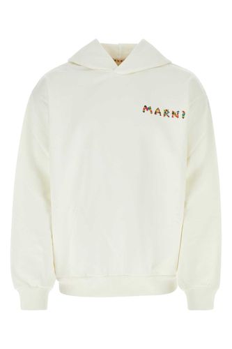 Marni White Cotton Sweatshirt - Marni - Modalova