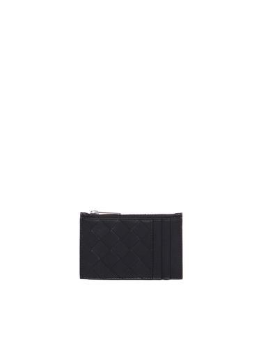 Card Holder With Intreccio Zip - Bottega Veneta - Modalova