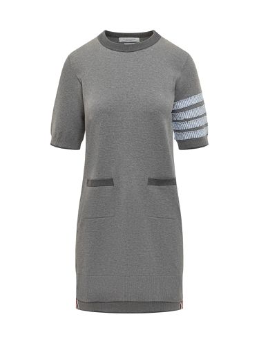 Cotton Dress With 4bar Logo - Thom Browne - Modalova