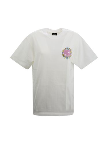 Crewneck T-shirt Made From Cotton Jersey - Etro - Modalova