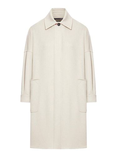 Button Detailed Long-sleeved Coat - Max Mara - Modalova